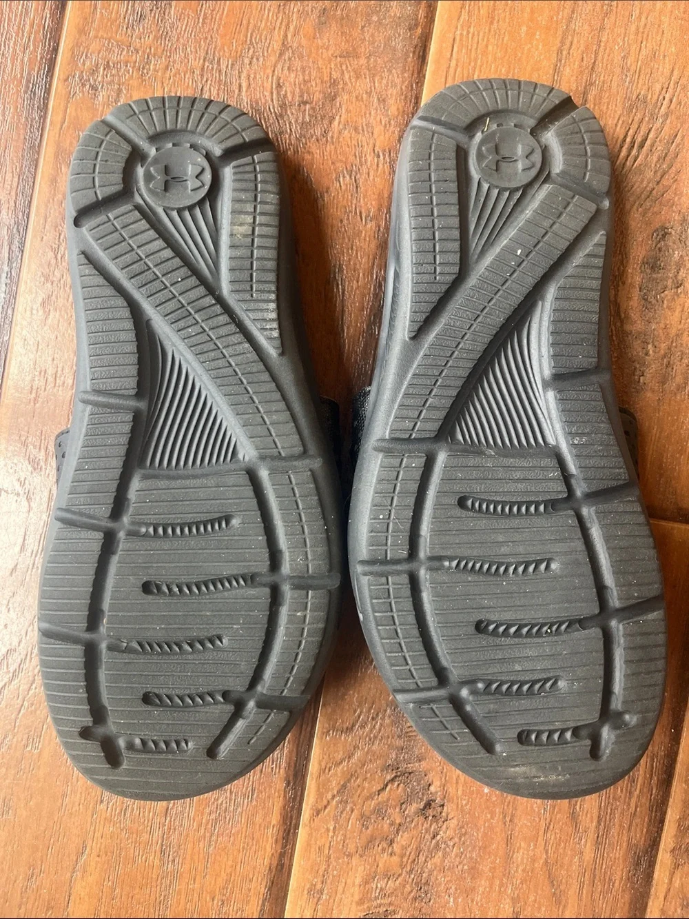 Under Armour Kids Black Slide Sandals with White Logo